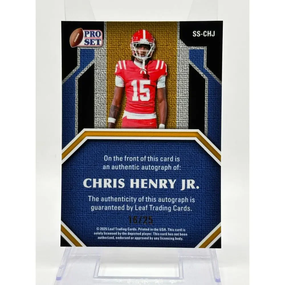 2025 Leaf Pro Set Metal Chris Henry Jr Surname 